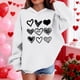 thumbnail image 4 of Sudadera con capucha y estampado de corazón de San Valentín, sudadera de manga larga para niños y niñas, chaqueta para niñas de talla mediana y grande., 4 of 7