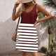 thumbnail image 5 of Puntoco Vestidos Mujer Elegantes Casuales con Bolsillos Verano Boho Vestido De Playa Camisetas Vestido Cuello En V Vestidos Sueltos Sin Mangas, 5 of 5