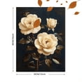 thumbnail image 3 of Qisvanset 12x16 Inch Cream Rose Floral Canvas Wall Art, Soft Bloom Vintage Romantic Bedroom Wall Decor, 3 of 8