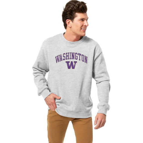 Men's League Collegiate Wear Heather Gray Washington Huskies Essentials 2.0 Fleece Pullover Sweatshirt