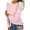 Pink, variant on Fall Tops Women 2024 Work Womens Fall Clearance Clothes $5.00 Summer Casual Long Sleeve Blouse Round Neck Lace Sweatshirt
