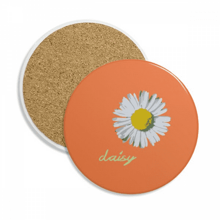 

European Italy Daisies Naive Coaster Cup Mug Tabletop Protection Absorbent Stone
