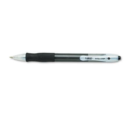 BIC Velocity Retractable Ballpoint Pen, Black Ink, 1mm, Medium, Dozen