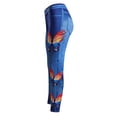 thumbnail image 4 of Bescita Women'S Plus Size Casual Imitation Cowboy Leggings Elasticity Slim Cropped Pants, 4 of 5