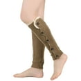 thumbnail image 1 of Women's Solid Cable Knit Leg Warmers Knitted Crochet Winter Socks, 1 of 5