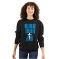 thumbnail image 3 of Walk With Him Jesus Christ Faith Unisex Plus Fleece Graphic Sweatshirt Brisco Brands 3X, 3 of 5