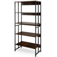 thumbnail image 1 of Patiojoy 5-Tier Bookshelf Convertible Bookcase with Anti-Tipping Kits & Metal Frame Storage Ladder Shelf for Book, 1 of 10