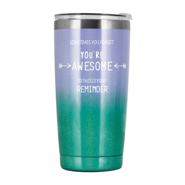 Taza de aislamiento para taza de hielo para automóvil, regalo recordatorio "eres increíble", taza, taza térmica versátil