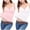 Pink, variant on QUINDOS Summer Womens Tank Tops Athletic with Built in Bras Removable 2 Pack Camisoles for Women Pack Sleeveless Spaghetti Strap MultiPack V-Neck Workout Cami Shirts Solid Color Undershirts