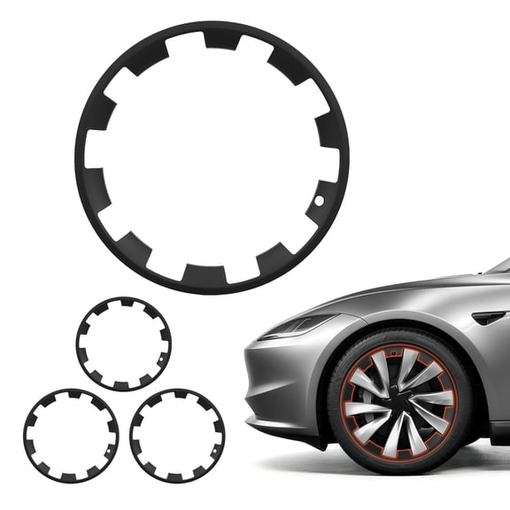 VEVOR Hubcaps Wheel Covers for 2025 Tesla Model Y, 20 Inch Set of 4 Wheel Rim Cover Hubcaps OEM Style Replacement, R20 Size Snap On Car Hub Caps, Premium Sturdy 10-Spoke ABS Tire Rim Caps,Matte Black