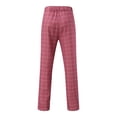 thumbnail image 4 of Blekii Men's Plaid Suit Pants, Business Casual Trousers with Classic Cut, Solid Color Versatile Dress Pants, Comfortable Fabric for Office Wear, Refreshment Style for Spring/Summer,, 4 of 5