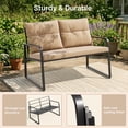 thumbnail image 4 of Asofer 4-Piece Patio Furniture Set, Outdoor Rocking Bistro Set with Loveseat, for Backyard, Poolside, Porch, Beige, 4 of 9