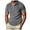 Gray, variant on JTieacloth Button Down Collar T Shirt Men's Fashion Summer Corduroy Half Zip Lapel Short Sleeve Black L