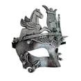 thumbnail image 2 of Spike Silver Antique Gladiator Warrior Masquerade Men's Mask, 2 of 3