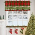 thumbnail image 4 of Valances for Windows Christmas Rod Pocket Cafe Window Treatments Valance Curtains for Kitchen Bathroom Laundry Basement Windows 42"x18", 4 of 7