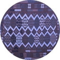 thumbnail image 1 of Ahgly Company Indoor Round Oriental Blue Traditional Area Rugs, 5' Round, 1 of 4