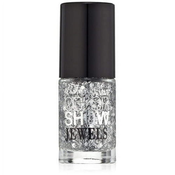 Maybelline New York Color Show Jewels Nail Lacquer Top Coat, Platinum Adorn, 602