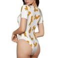 thumbnail image 3 of Naloa Cartoon Squirrel Women's Short-Sleeved Onesie, One-Piece Swimsuit for Parties, dates, clubs - XX-Large, 3 of 9