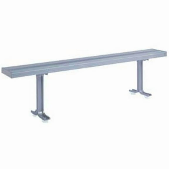 NF5824 Locker Bench with Aluminum Top & Pedestals - 72 x 9.5 x 17.12 in.