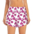 thumbnail image 4 of Lsque Orchids Flowers Printed Women's Running Shorts with Liner Pockets,Elastic Quick Dry Workout Athletic Gym Yoga Shorts,Womens High Waist Shorts-Large, 4 of 9