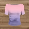 thumbnail image 5 of Aimik Women's Casual Tee Summer Fashion Print Round Neck Short Sleeve T Shirt Comfort Slim Womens Tops, 5 of 6