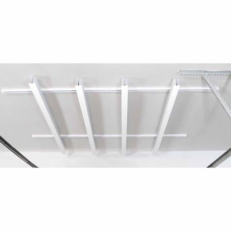Sam's Tote Rack SAM Multi-Channel Adjustable Tote Slide Overhead Garage Storage Rack ...