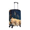 thumbnail image 3 of Daiia Starry Sky Sleep White Bear Luggage Cover, Thickened Washable Travel Luggage Covers, Elastic Unique Baggage Covers for 18-20 inch Luggage-Medium, 3 of 9
