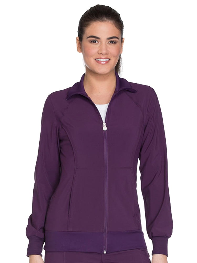 Cherokee Infinity by Cherokee Women's Zip Front WarmUp Solid Scrub