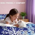 thumbnail image 6 of Yspwyqan Winter Blue Snowflake 3 Piece Bedding Set Full, Soft Breathable Bed Set for Winter Holiday Bedroom Decor, Includes 1 Quilt Cover and 2 Pillow Shams, 6 of 7