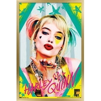 DC Comics Movie - Birds of Prey - Harley Quinn - Kiss Wall Poster, 14.725" x 22.375", Framed