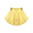 thumbnail image 5 of iEFiEL Girls Metallic Pleated Miniskirt Skort A-Line Scooter Skirt Dancewear Gold 14, 5 of 5
