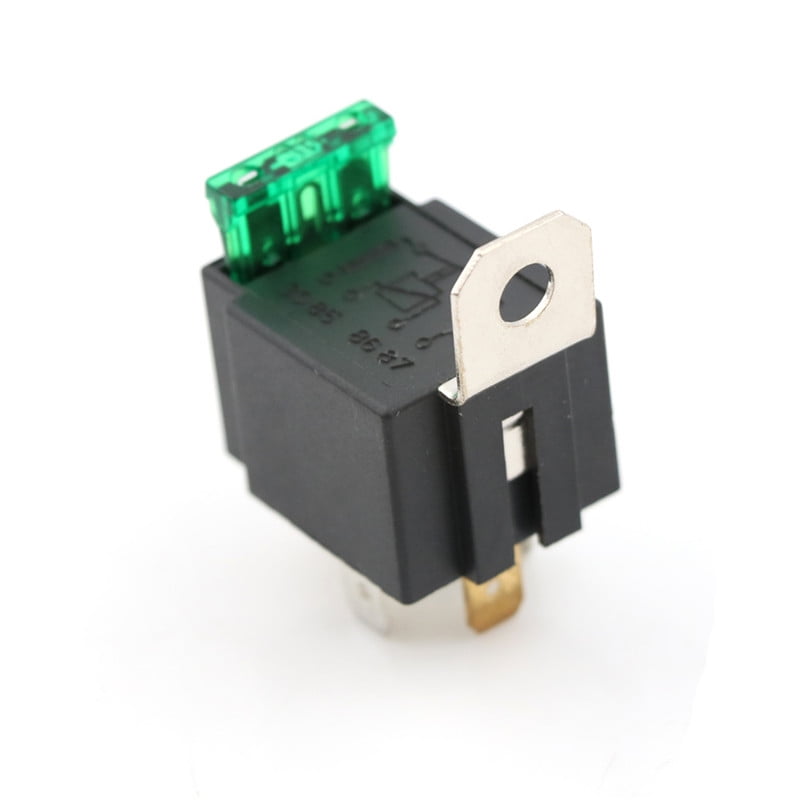 12V 4 Pin 30A Fused Relay With Bracket 12 Volt Normally Open On/Off JE 