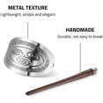 thumbnail image 2 of Horquilla vikinga TUNC pinzas de pelo celtas Metal ovalada con palillo para cabello grueso, 2 of 5