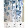 thumbnail image 6 of Sheer Curtains 108 Inches Long, Summer Botanical Weeping Light Filtering Window Curtains for Living Room/Bedroom, Blue Eucalyptus Leaves Rod Pocket Voile Sheer Curtain Drapes, 52"W x 108"L, 2 Panels, 6 of 9