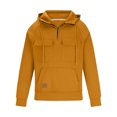 thumbnail image 5 of Efsteb Boys Sweatshirts Comfy Half Zip Hooded Sweatshirt Drawstring Long Sleeve Tops Cute Tops Solid Color Loose Fashion Casual Pullover (Coffee,7 Years), 5 of 7