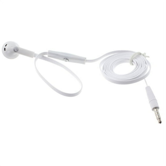 Flat Wired Headset MONO Hands-free Earphone w Mic Single Earbud Headphone Earpiece Z2W for Samsung Galaxy Tab A 8.0 4 8.0 7.0 2 7 3 10.1 GT-P5210, S5, S10e S10  S10 Note9 J7 Sky Pro 5G Note 5