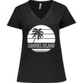 thumbnail image 3 of Inktastic Sanibel Island Florida Vacation Women's Plus Size V-Neck T-Shirt, 3 of 5