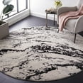 thumbnail image 2 of SAFAVIEH Tulum Liz Abstract Area Rug, 6'7" x 6'7" Round, Ivory/Black, 2 of 7