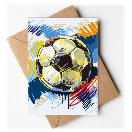 Football soccer Sports Painted Greeting Cards You are Invited Invitations