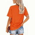 thumbnail image 6 of Zylanna Women's T-Shirts Blouse, Cute Print Short Sleeve Summer Round Neck Fashion Tee Tops Orange, 6 of 7