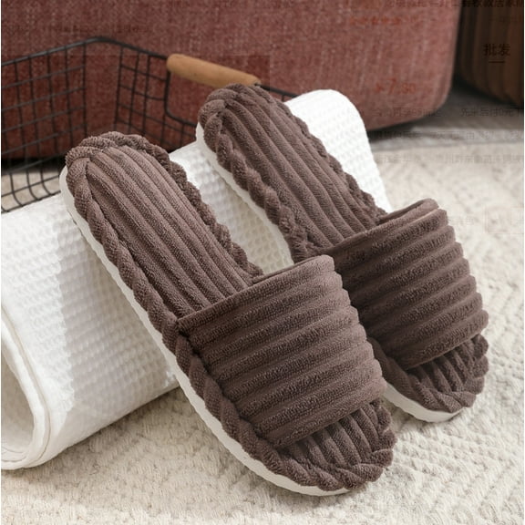 Women Foot Arch Pad Slippers – House Bedroom Slippers for Woman,  Shoes for Plantar Fasciitis, Corduroy Closed Toe Ladies Slides Outdoor 5-13
