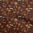 thumbnail image 1 of oneOone Cotton Poplin Chocolate Brown Fabric Beach Hawai Diy Clothing Quilting Fabric Print Fabric By Yard 42 Inch Wide, 1 of 4