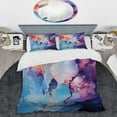 thumbnail image 2 of Designart "Blue Electric Reverie" Abstract Bedding Covert Set - Abstract Blue Modern Bed Set With 2 Shams, 2 of 5