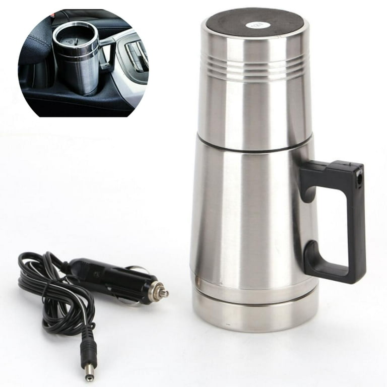 Stainless Steel Car Plug In Electric Kettle Coffee Tea Thermos