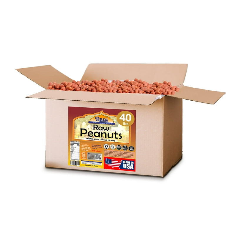 Rani Peanuts, Raw Whole With Skin (uncooked, Unsalted) 96oz (6lbs