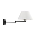 thumbnail image 6 of 40039-04 Livex Lighting 1 Light Swing Arm Wall Sconce-Black/Brushed Nickel Finish, 6 of 9