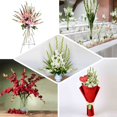 thumbnail image 5 of Efavormart 3 Bushes - 36" Red Gladiolus Flower Spray, Long Stem Artificial Flowers - Perfect for Wedding Ceremonies, Event, Banquet, and Decorations - Ideal for Bridal Bouquet, Metal Floor, 5 of 11