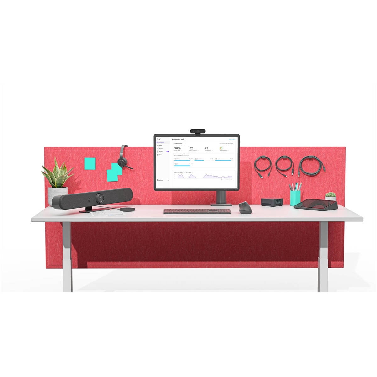 Logitech Rally Bar Mini (Graphite) + Tap with Cat5e - Video Conferencing Kit