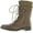 Brown, variant on Forever Link Womens Justina-58 Sweater Cuff Combat Boots