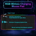 thumbnail image 5 of SANPTENT RGB 15W Large Keyboard Pad Wireless Charger Gaming Mouse  Pad, Desk Mat with 10 Light Modes, Keyboard Pad with Non-Slip Rubber Base, Waterproof Desk Pad for Home Office Decor, 5 of 8